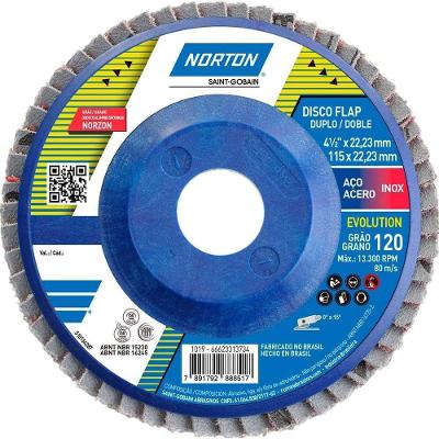 Flap-disc Disco de Desbaste Acabamento R822 Evolution Grao g 120 4.1-2 115mm Norton