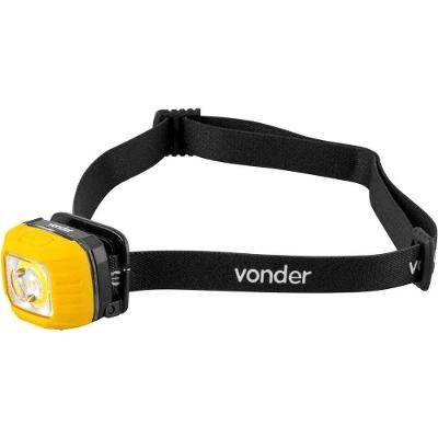 Lanterna Recarregável para Cabeça Vonder LCV 003 LED COB e LED CREE USB Tipo C