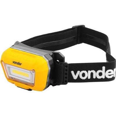 Lanterna de Cabeça Recarregável LCV 300 LED COB Preta Vonder