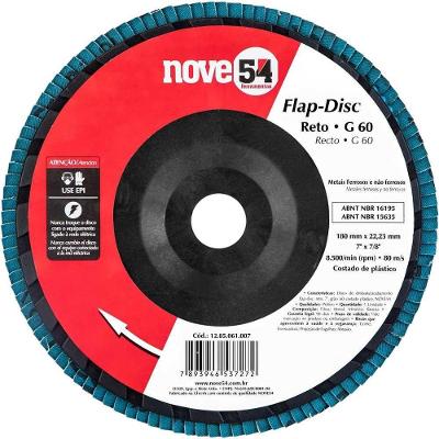 Disco Flap-disc Grão 60 7 180mm Menor Vibração e Ruído em Metais Ferrosos e Não Ferrosos