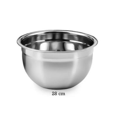 Tigela Inox Multiuso Profissional Tigela Inox Bowl 28cm para Massas e Saladas Aço Inox 5L