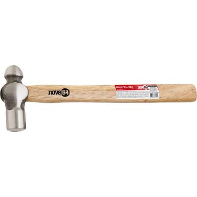 Martelo Bola 450G Cabo de Madeira Nove54 Ostenvonder Aço Forjado Polido Vonder