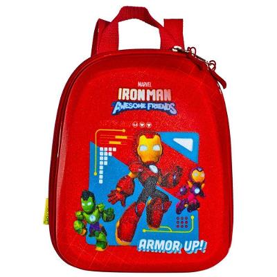 Mochila Infantil Max Toy Homem de Ferro Tamanho P EVA e Poliester Vermelho Infantil