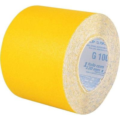 Lixa Costado de Papel em Rolo LP 100 Lixamento Massa Gesso Alvenaria Madeira Grão 100 Vonder