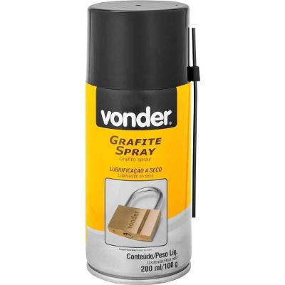 Grafite em Spray 5199200100 Lubrificação a Seco Isento de Óleo 200ML 100G Vonder