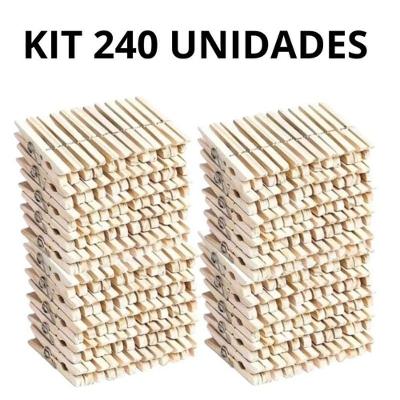 Kit Prendedores de Roupas Tradicionais Antideslizantes Madeira Reforcados para Varal Amadeirado OEM