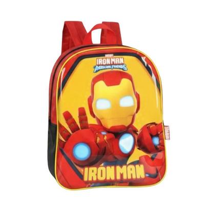 Mochila Infantil de Costas Luxcel Homem de Ferro 13L Creche Pre Escola