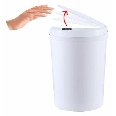 Lixeira Automática Redonda 12L Plástico Sensor de Proximidade Branca Globalmix