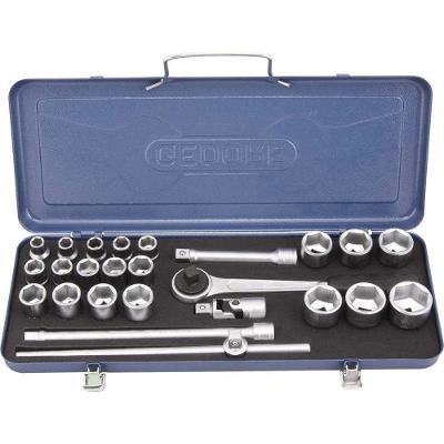 Jogo de Soquetes Sextavados 19 KMU Encaixe 1-2 10mm a 32mm 26 Peças Gedore