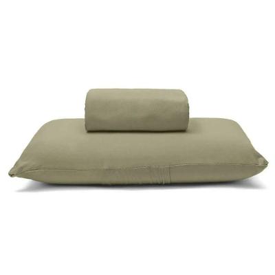 Jogo de Lençol Solteiro Malha 100% Algodão Basic Liso Verde Musgo 2 Peças Buettner
