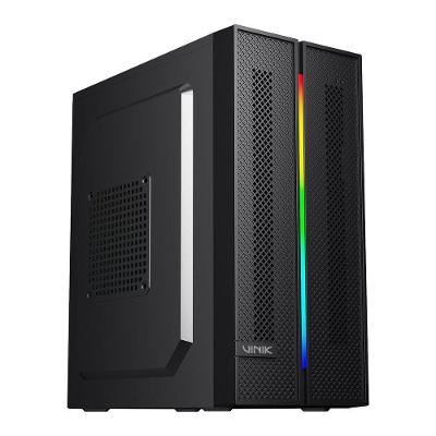 Gabinete Gamer SG26 Mid Tower Micro ATX Mini ITX com Fita LED RGB Preto Vinik