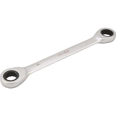 Chave Estrela com Catraca 12MM X 13MM Aço Cromo Vanádio Cromado Fosco Vonder