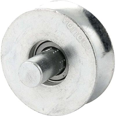 Roldana para Portão Tipo U Aço 1020 Zincado com Rolamento e Pino 50mm 185,0 Kgf Vonder