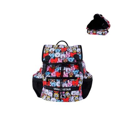 Mochila Infantil de Costa Miniso Brasil Bt21 Poliester Unico Preto