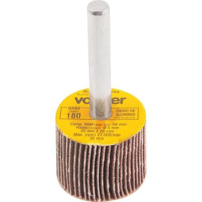 Roda de Lixa com Haste 25mm X 20mm Grão 180 Óxido de Alumínio Vonder