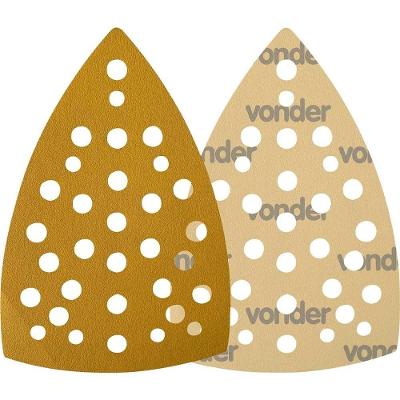 Lixa Triangular Costado Papel Fibra Poliéster Grão 240 10 Peças Vonder