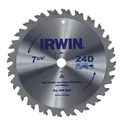 Lâmina de Serra Circular IW14107 para Cortes Rápidos em Madeira com Dentes de Metal Duro Irwin