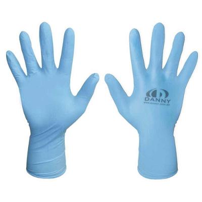 Luva de Proteção Sensiflex DA90200 Alta Destreza Azul Danny EPI 100 Peças Ambidestras