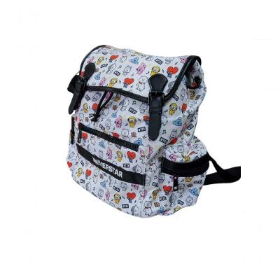 Mochila Infantil de Costas Miniso Brasil Bt21 Poliester 30CM X 40CM Branco