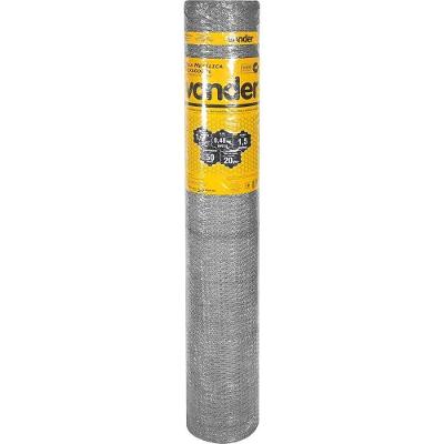 Tela Metálica Hexagonal para Viveiro Cercar Pássaros Galvanizada Aço Carbono 50M 1,5M Vonder