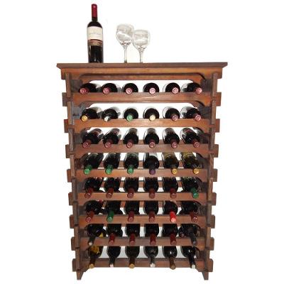 Adega para Vinho Tipo Mesinha Cevey Adegas e Artesanatos C06 48 Garrafas Imbuia