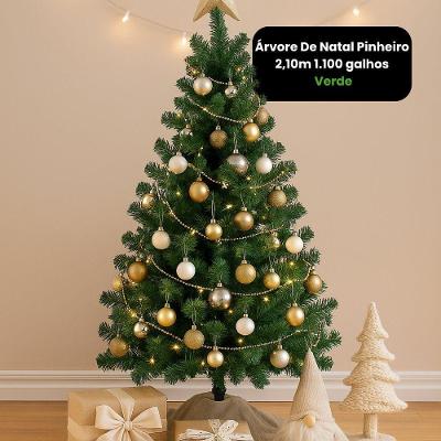 Árvore de Natal Pinheiro 2,10m Aparência Natural Verde Tuut
