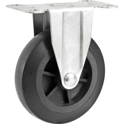 Rodízio Fixo para Carrinho Plataforma 150 Kgf Base Chapa Aço Zincado Resistente Oxidação Corrosão