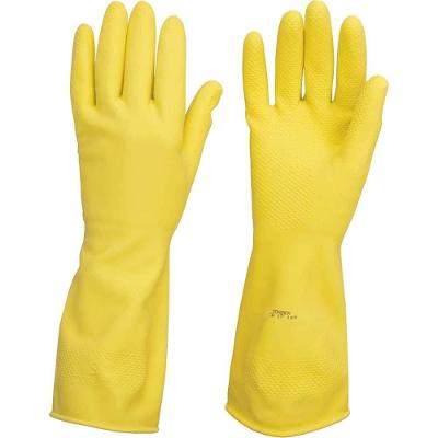 Luva de Segurança de Látex 7085010004 Antiderrapante com Forro Amarelo Vonder