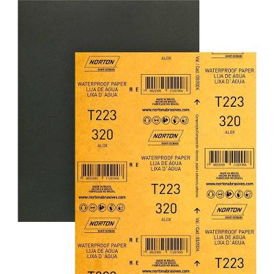 Lixa D'água T-223 Lixamento Úmido em Metais Plásticos Massas e Primers Norton