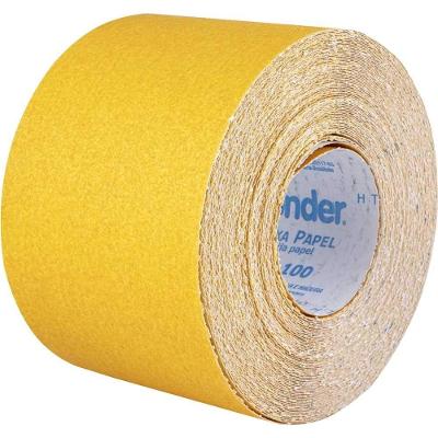 Lixa Costado de Papel em Rolo LP 100 Grão 60 para Massa Gesso Alvenaria Madeira Ideal para Desbaste