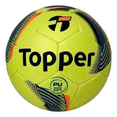 Bola de Futebol Society Maestro Pro Toque Macio Construção Resistente Amarelo e Azul Topper
