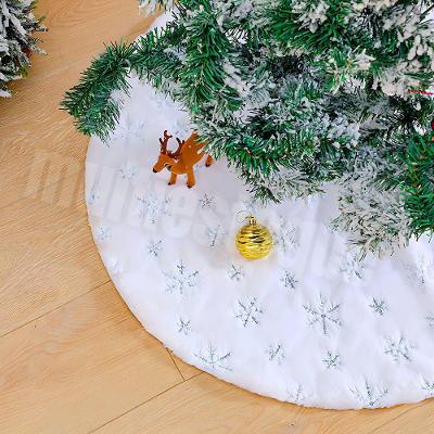 Saia para Árvore de Natal Veludo Pelo Alto Branco 90CM Wincy