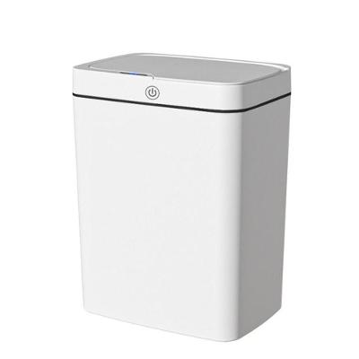 Lixeira Automática Retangular 14L Plástico Abertura com Sensor Branco Globalmix
