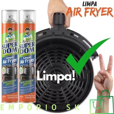 Kit Spray Desengordurante Super Dom Limpa Air Fryer Alto Poder de Limpeza 250ML 2 Unidades OEM