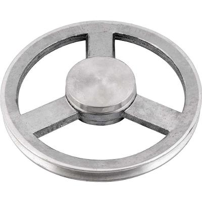 Polia de Alumínio 1 Canal Perfil a 230mm sem Furo Absorção de Vibrações Vonder