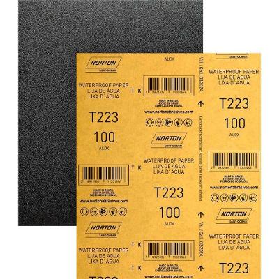 Lixa D'água T-223 Grão 100 para Lixamento Úmido em Metais e Materiais Compostos Norton