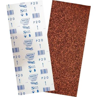Lixa Folha para Assoalho de Madeira S411 Grão 20 Carbeto de Silício Papel e Pano Norton