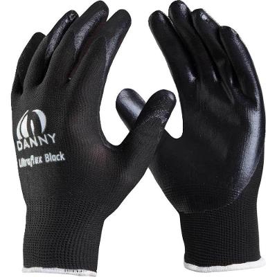 Luva de Proteção ULTRABLACK Alta Resistência Abrasiva Tato e Destreza Preto Danny EPI