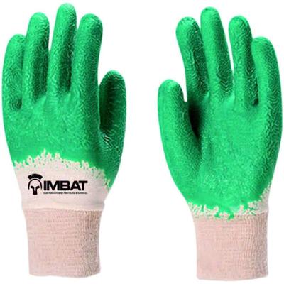 Luva de Malha com Revestimento de Látex LV-S-BLV-10 Proteção das Mãos Verde Imbat