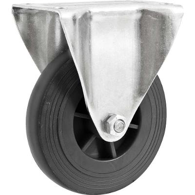 Rodízio Fixo para Carrinho Plataforma Rodízio Fixo 5 Base Chapa de Aço Zincado Roda Simples PVC