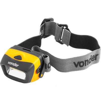 Lanterna de Cabeça LCV 120 LED COB 9 Ajustes 3 Estágios Amarela e Preta Vonder
