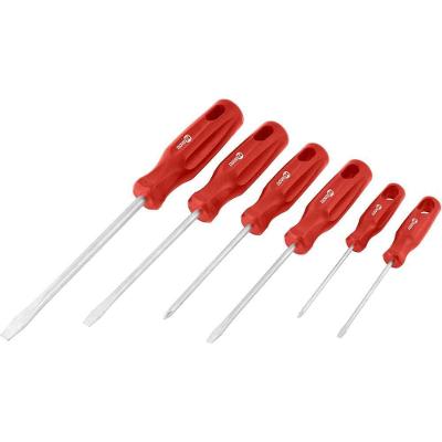 Jogo de Chaves de Fenda Phillips 3072906000 Haste Niquelada Ponta Magnetizada Vermelho 6 Pecas