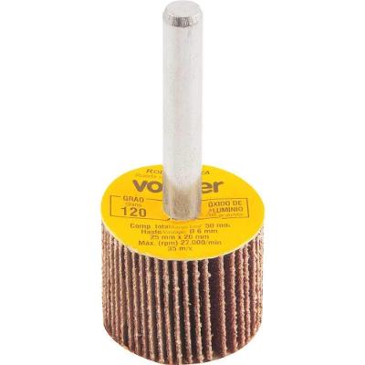 Roda de Lixa 25mm X 20mm com Haste Grão 120 Prática Econômica Vonder