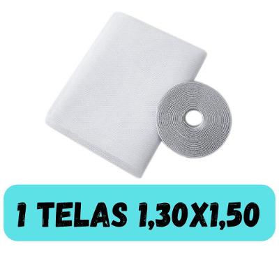 Tela Mosquiteira com Velcro Autocolante PVC 130X150CM Branca OEM