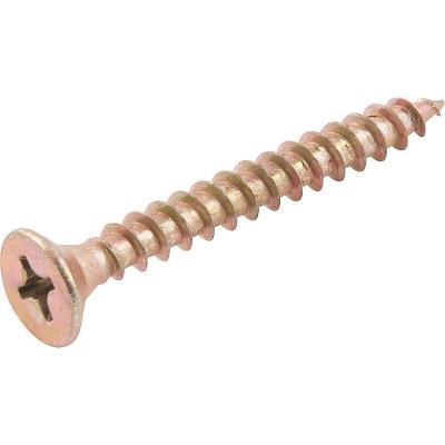 Parafuso para Madeira Chipboard Cabeça Chata Fenda Cruzada Phillips Bicromatizado 6,0mm X 50,0mm
