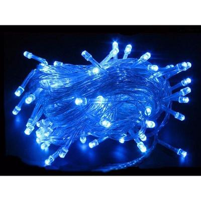 Pisca Natal Cordão 100 Leds 10M 8 Funções Iluminação Decorativa Azul OEM