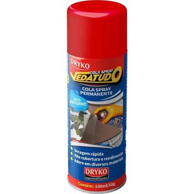 Cola Spray Permanente Vedatudo Secagem Rápida Transparente Dryko 100ML