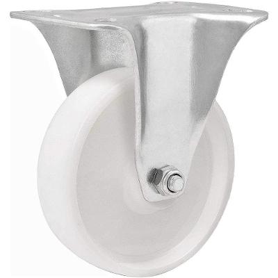 Rodízio Fixo Industrial Leve 4 Nylon para Móveis Bancadas Carrinhos Máquinas Branco Vonder