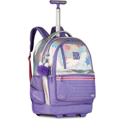 Mochilete Clio Style Rebecca Bonbon Holo Shine Poliester e PVC Roxo Feminino