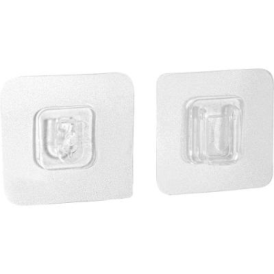 Gancho Plástico Adesivo Dupla Face 3KGF para Quadros Transparente Vonder